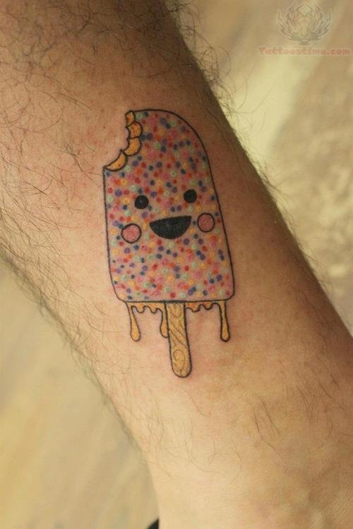 Stylish Ice Cream Tattoo